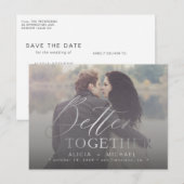 Besseres gemeinsam Skript Hochzeit Foto Save the D Ankündigungspostkarte (Vorne/Hinten)