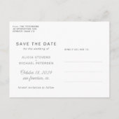 Besseres gemeinsam Skript Hochzeit Foto Save the D Ankündigungspostkarte (Rückseite)