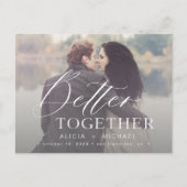 Besseres gemeinsam Skript Hochzeit Foto Save the D Ankündigungspostkarte (Vorderseite)