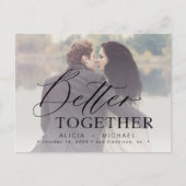 Besseres gemeinsam Skript Hochzeit Foto Save the D Ankündigungspostkarte (Vorderseite)