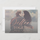 Besseres gemeinsam Skript Hochzeit Foto Save the D Date (Vorderseite)
