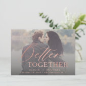 Besseres gemeinsam Skript Hochzeit Foto Save the D Date (Stehend Vorderseite)