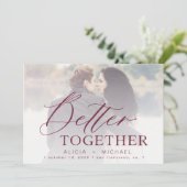 Besseres gemeinsam Skript Hochzeit Foto Save the D Date (Stehend Vorderseite)