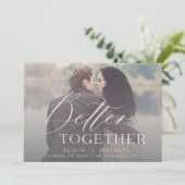 Besseres gemeinsam Skript Hochzeit Foto Save the D Date (Stehend Vorderseite)