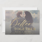 Besseres gemeinsam Skript Hochzeit Foto Save the D Magneteinladung (Vorderseite)