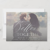 Besseres gemeinsam Skript Hochzeit Foto Save the D Magneteinladung (Vorderseite)