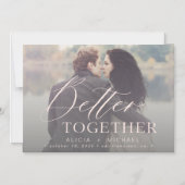 Besseres gemeinsam Skript Hochzeit Foto Save the D Magneteinladung (Vorderseite)