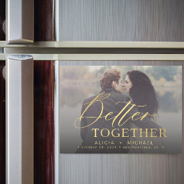 Besseres gemeinsam Skript Hochzeit Foto Save the D Magneteinladung