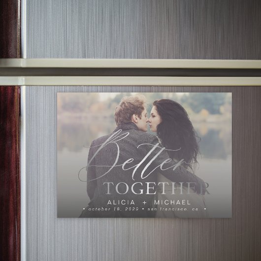 Besseres gemeinsam Skript Hochzeit Foto Save the D Magneteinladung