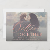 Besseres gemeinsam Skript Hochzeit Foto Save the D Magneteinladung (Vorderseite)