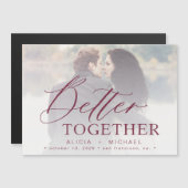 Besseres gemeinsam Skript Hochzeit Foto Save the D Magneteinladung (Vorne/Hinten)