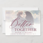 Besseres gemeinsam Skript Hochzeit Foto Save the D Magneteinladung (Vorderseite)