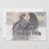 Besseres gemeinsam Skript Hochzeit Foto Save the D Magneteinladung (Vorderseite)