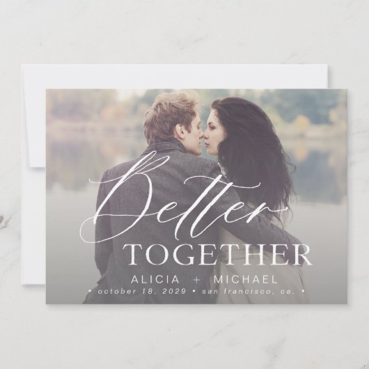 Besseres gemeinsam Skript Hochzeit Foto Save the D Save The Date (Vorderseite)