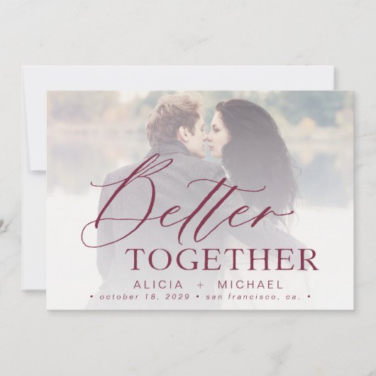 Besseres gemeinsam Skript Hochzeit Foto Save the D Save The Date (Vorderseite)