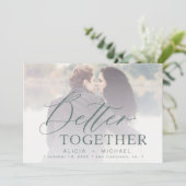 Besseres gemeinsam Skript Hochzeit Foto Save the D Save The Date (Stehend Vorderseite)