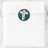 Besseres glauben runder aufkleber (Tasche)