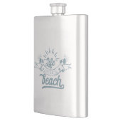 Besseres Leben am Strand Flachmann (Links)