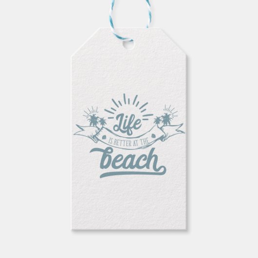 Besseres Leben am Strand Geschenkanhänger (Vorderseite)