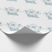Besseres Leben am Strand Geschenkpapier (Ecke)