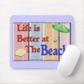 Besseres Leben am Strand Mousepad (Mit Mouse)