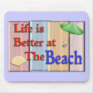 Besseres Leben am Strand Mousepad