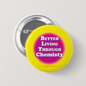 Besseres Leben durch Chemie (Knopf) Button (Vorne & Hinten)