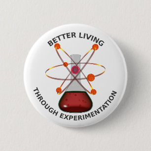Besseres Leben durch Experimentieren Button