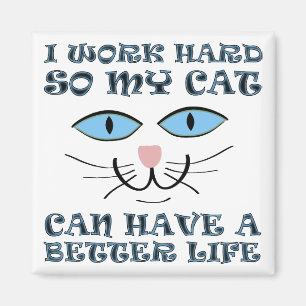 Besseres Leben für meine Katze Lustiger Kühlschran Magnet