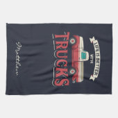 Besseres Leben mit LKW-Funny Driver Personalisiert Geschirrtuch (Horizontal)