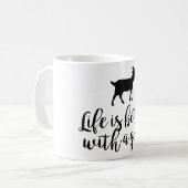 Besseres Leben mit Ziege Kaffeetasse (Vorderseite Links)