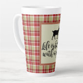 Besseres Leben mit Ziege Kariert Milchtasse (Linke Ecke)