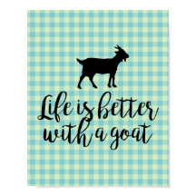 Besseres Leben mit Ziegenblauen Land Kariert