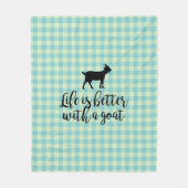 Besseres Leben mit Ziegenland Kariert Fleecedecke (Vorderseite)