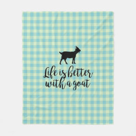 Besseres Leben mit Ziegenland Kariert Fleecedecke