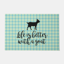 Besseres Leben mit Ziegenland Kariert Fußmatte