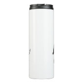 Besseres Leben mit Ziegentext und Silhouette Thermosbecher (Rückseite)