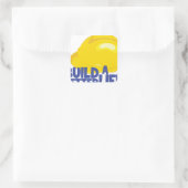 Besseres Leben Quadratischer Aufkleber (Tasche)