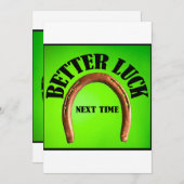 BESSERES LUCK NÄCHSTES MAL FEIERTAGSKARTE (Vorne/Hinten)