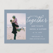 Besseres Minimalistisches Foto Save the Date Ankündigungspostkarte (Vorderseite)