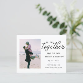 Besseres Minimalistisches Foto Save the Date Ankündigungspostkarte
