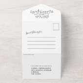 Besseres spät Hochzeitsfeier UAWG Schwarz-weiß All In One Einladung (Außenbereich)