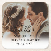 Besseres Zusammenführen von Skript-Foto Save the D Rechteckiger Pappuntersetzer (Vorderseite)