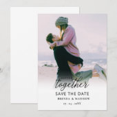 Besseres Zusammenspiel von Kalligrafie-Script-Foto Save The Date (Vorne/Hinten)