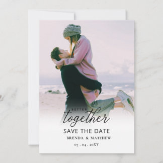 Besseres Zusammenspiel von Kalligrafie-Script-Foto Save The Date