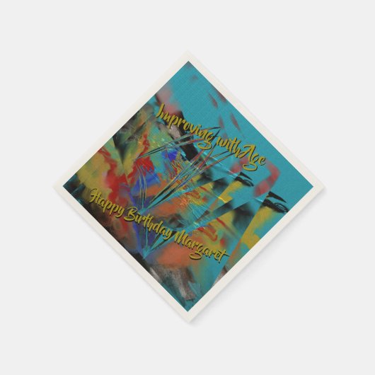 Besserung mit Alter - starkes Meer Serviette (Ecke)