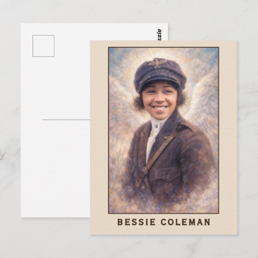 Bessie Coleman Aviatrix Angel Postkarte (Vorne/Hinten)