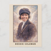 Bessie Coleman Aviatrix Engel Postkarte (Vorderseite)