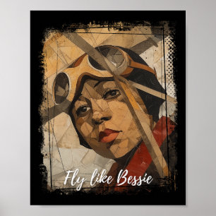 Bessie Coleman Black History Monte African America Poster
