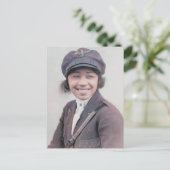 Bessie Coleman Color Foto Postkarte (Stehend Vorderseite)
